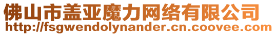 佛山市蓋亞魔力網(wǎng)絡(luò)有限公司