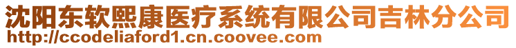 沈陽(yáng)東軟熙康醫(yī)療系統(tǒng)有限公司吉林分公司