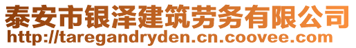 泰安市銀澤建筑勞務(wù)有限公司