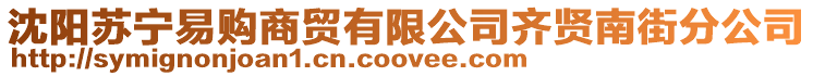 沈陽蘇寧易購商貿(mào)有限公司齊賢南街分公司