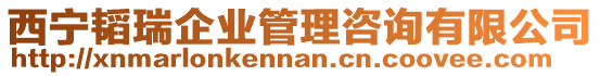 西寧韜瑞企業(yè)管理咨詢有限公司