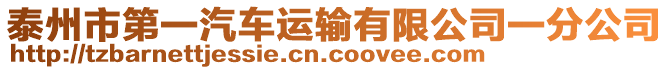 泰州市第一汽車運輸有限公司一分公司