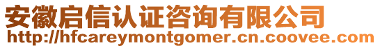 安徽啟信認證咨詢有限公司