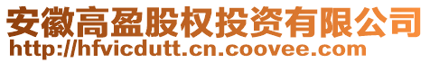 安徽高盈股權(quán)投資有限公司