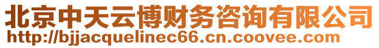 北京中天云博財務咨詢有限公司