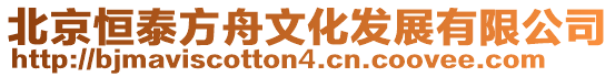 北京恒泰方舟文化發展有限公司