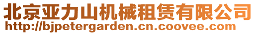 北京亞力山機械租賃有限公司