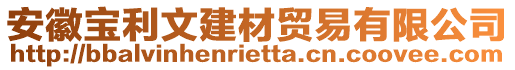 安徽寶利文建材貿易有限公司