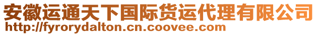 安徽運(yùn)通天下國(guó)際貨運(yùn)代理有限公司