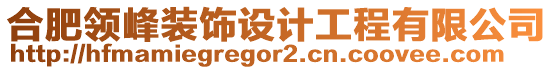 合肥領(lǐng)峰裝飾設(shè)計工程有限公司