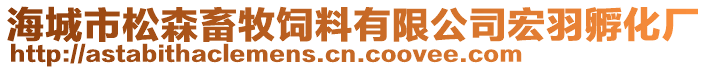 海城市松森畜牧飼料有限公司宏羽孵化廠