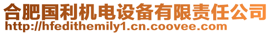 合肥國(guó)利機(jī)電設(shè)備有限責(zé)任公司