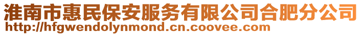 淮南市惠民保安服務(wù)有限公司合肥分公司