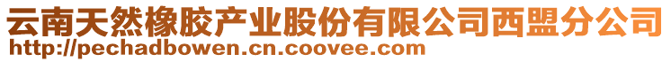 云南天然橡膠產業股份有限公司西盟分公司