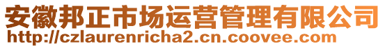 安徽邦正市場運(yùn)營管理有限公司