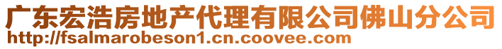 廣東宏浩房地產代理有限公司佛山分公司