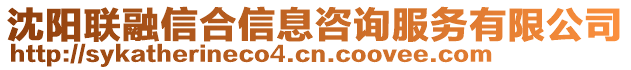 沈陽聯融信合信息咨詢服務有限公司