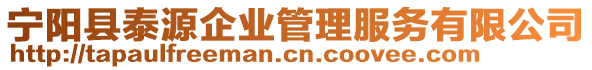 寧陽縣泰源企業(yè)管理服務(wù)有限公司