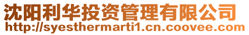 沈陽利華投資管理有限公司