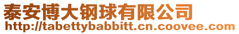 泰安博大鋼球有限公司