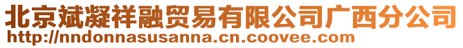 北京斌凝祥融貿(mào)易有限公司廣西分公司