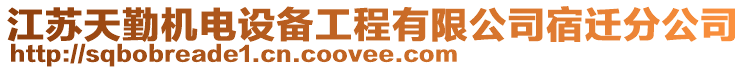 江蘇天勤機(jī)電設(shè)備工程有限公司宿遷分公司