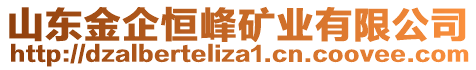 山東金企恒峰礦業(yè)有限公司