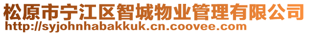 松原市寧江區(qū)智城物業(yè)管理有限公司