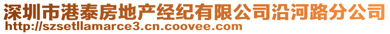 深圳市港泰房地產(chǎn)經(jīng)紀(jì)有限公司沿河路分公司