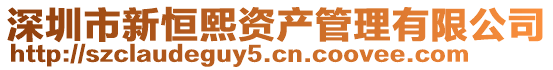 深圳市新恒熙資產(chǎn)管理有限公司