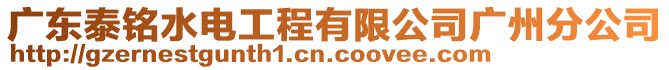 廣東泰銘水電工程有限公司廣州分公司