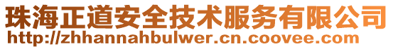 珠海正道安全技術(shù)服務(wù)有限公司