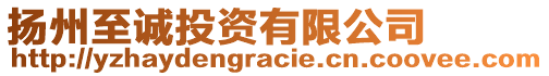 揚(yáng)州至誠(chéng)投資有限公司