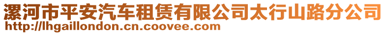 漯河市平安汽車租賃有限公司太行山路分公司