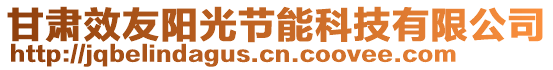 甘肅效友陽光節能科技有限公司