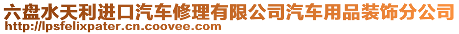 六盤(pán)水天利進(jìn)口汽車(chē)修理有限公司汽車(chē)用品裝飾分公司