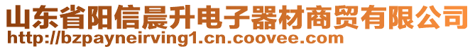 山東省陽信晨升電子器材商貿(mào)有限公司