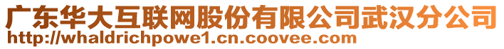 廣東華大互聯(lián)網(wǎng)股份有限公司武漢分公司