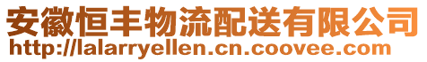 安徽恒豐物流配送有限公司