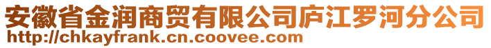 安徽省金潤(rùn)商貿(mào)有限公司廬江羅河分公司