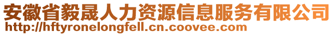 安徽省毅晟人力資源信息服務(wù)有限公司