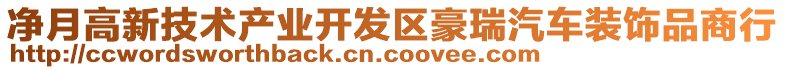 凈月高新技術產業開發區豪瑞汽車裝飾品商行