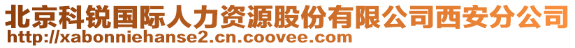 北京科銳國際人力資源股份有限公司西安分公司