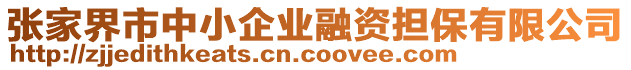 張家界市中小企業(yè)融資擔(dān)保有限公司