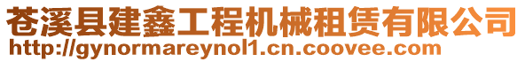 蒼溪縣建鑫工程機(jī)械租賃有限公司