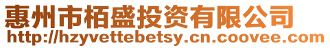 惠州市栢盛投資有限公司