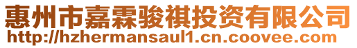 惠州市嘉霖駿祺投資有限公司
