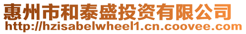 惠州市和泰盛投資有限公司