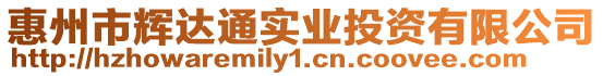 惠州市輝達通實業投資有限公司