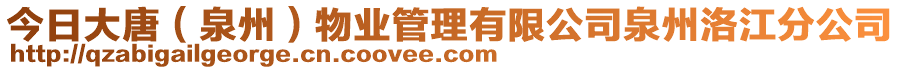 今日大唐（泉州）物業(yè)管理有限公司泉州洛江分公司